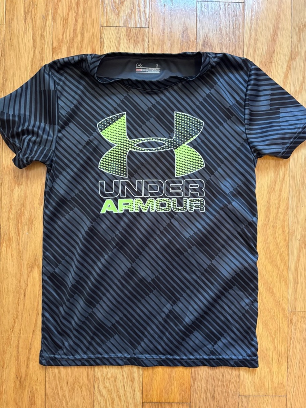 Under Armour Black T-Shirt with Neon Green Logo